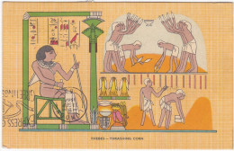 EG037 OEUVRE - PEINTURE EGYPTIENNE REPRESENTANT LA CULTURE ET RECOLTE DU MAÏS - Museen