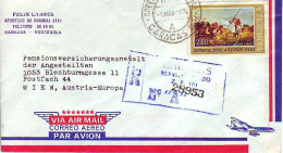 VENEZUELA.1975/Caracas, Corner-cards Registered-envelope/mixed-franking. - Venezuela