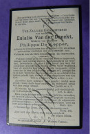 Eulalia VAN DER DONCKT Echt P. DE KEPPER Kruishoutem 1823- 1907 - Esquela