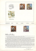 Portugal Document 1980 Y&T N°DP1466 à 1467 - Michel N°PD1488y à 1489x (o) - EUROPA - Covers & Documents