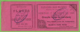 Lisboa - Bilhete - Passe - Ticket - Batalha Das Flores, 1898 - Portugal - Petit Format : 1981-90