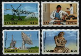 Sambia 1990 - Mi-Nr. 524-527 ** - MNH - 26 Jahre Unabhängigkeit - Zambie (1965-...)