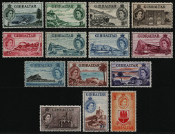 Gibraltar 1953 - Mi-Nr. 134-147 ** - MNH - Queen Elizabeth II - Gibraltar