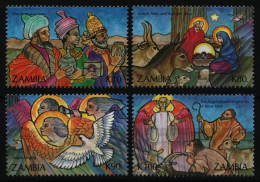 Sambia 1992 - Mi-Nr. 611-614 ** - MNH - Weihnachten / X-mas - Zambie (1965-...)