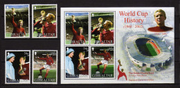 Gibraltar - 2002 World Cup History.football.soccer.The Bobby Moore Fund.S/S And Stamps. MNH** - Gibraltar