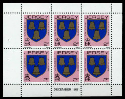 JERSEY HEFTCHENBLATT Nr HB 0-29 DEZ81 Postfrisch X6BE71A - Jersey