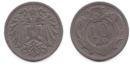 AUTRICHE -10 Heller Franz Joseph I  Année 1893 - Autriche