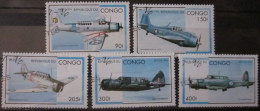 CONGO 24/06/1996 ~ MILITARY AIRCRAFT OF WWII. ~  VFU #03112 - Oblitérés