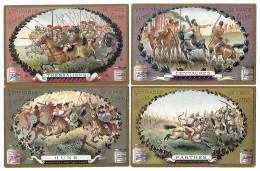 S 763 Liebig 6 Cards, Cavaliers De L'antiquité (small Damage In Corners) - Liebig