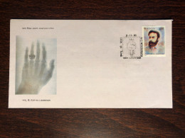 INDIA FDC COVER 1995 YEAR ROENTGEN RADIOLOGY X-RAY HEALTH MEDICINE STAMPS - Covers & Documents