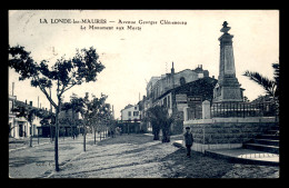 83 - LA LONDE-LES-MAURES - AVENUE GEORGES CLEMENCEAU - LE MONUMENT AUX MORTS - La Londe Les Maures