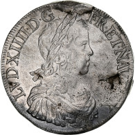 France, Louis XIV, Écu à La Mèche Longue, 1648, Poitiers, Argent, TTB - 1643-1715 Luigi XIV El Re Sole