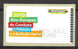 Portugal - 2010 - Etiquetas 2010 Ano Europeu De Combate à Pobreza E à Exclusão Social Correio Azul - MNH - Nuovi