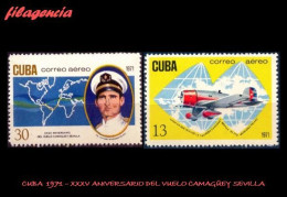 CUBA MINT. 1971-02 XXXV ANIVERSARIO DEL VUELO CAMAGÜEY-SEVILLA - Nuevos