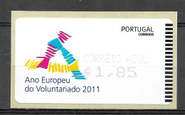 Portugal - 2011 - Etiquetas 2011 Ano Europeu Do Voluntariado Correio Azul - MNH - Nuovi