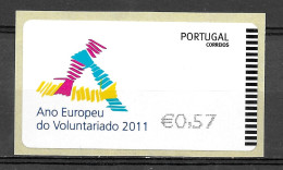 Portugal - 2011 - Etiquetas 2011 Ano Europeu Do Voluntariado - MNH - Nuovi