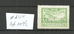 FAUX Poland Polen Polska 1918 Local Post Przedborz Michel 12 B (perf 11 1/2) (*) Fake Forgery Fälschung - Neufs