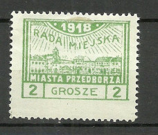 FAUX Poland Polen Polska 1918 Local Post Przedborz Michel 7 A (*) Fake Forgery Fälschung - Unused Stamps