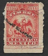 SD)1895 MEXICO  FISCAL STAMP COAT OF ARMS 1C, DISTRICT, USED - Mexico