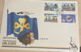 O) 1987  ZIMBABWE, SCOUTS -  GIRL GUIDE, FDC XF - Zimbabwe (1980-...)