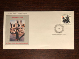 INDIA FDC COVER 1999 YEAR RED CROSS GENEVA CONVENTION HEALTH MEDICINE STAMPS - Covers & Documents