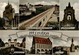 73846045 Minden  Westfalen Weser Dom Mittellandkanal Weserbruecke Kaiser Wilhelm - Minden