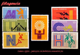 CUBA MINT. 1972-15 JUEGOS OLÍMPICOS EN MUNICH - Unused Stamps