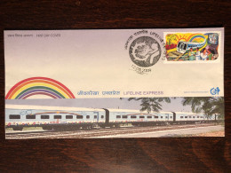 INDIA FDC COVER 2009 YEAR LIFELINE EXPRESS HOSPITAL HEALTH MEDICINE STAMPS - Storia Postale