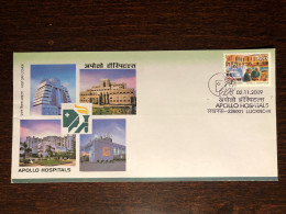 INDIA FDC COVER 2009 YEAR APOLLO HOSPITAL HEALTH MEDICINE STAMPS - Cartas & Documentos