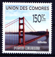 Comoros 2009 MNH, Golden Gate Bridge, In North American Strait, Architecture - Ponti