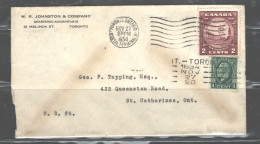 CANADA, COVER 1934 TORONTO To ST. CATHARINES - Lettres & Documents