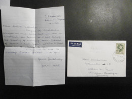 Australien Mi. 300 LP Brief Mit Inhalt Von Papua Nach Deutschland 1963 - Covers & Documents