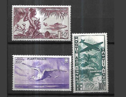 MARTINIQUE   1947  Poste Aérienne Cat Yt N° 13,14,15  N** MNH - Neufs