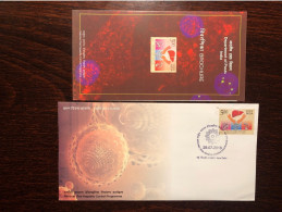 INDIA FDC COVER 2018 YEAR HEPATITIS HEALTH MEDICINE STAMPS - Covers & Documents