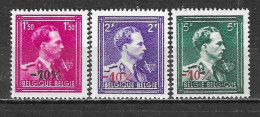 724R/T**  Leopold III Col Ouvert Surchargé -10% - Série Complète - MNH** - Vendu à 10% Du COB!!!! - 1946 -10%