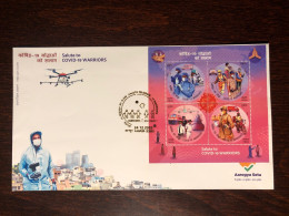 INDIA FDC COVER 2020 YEAR COVID  HEALTH MEDICINE STAMPS - Lettres & Documents