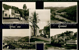 73689842 Gemuend Eifel Bahnhof Bahnhofstrasse Panorama Partie An Der Olef Gemuen - Schleiden