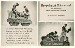 73689818 Bad Muenstereifel Holzgeschnitzte Wegweiser Kneippkurort Bad Muensterei - Bad Münstereifel