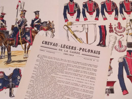 CHEVAU-LEGERS POLONAIS DE LA GARDE 1807.1814 , PLANCHE N°47 LUCIEN ROUSSELOT 1965, 1ER EMPIRE - Other & Unclassified