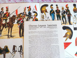 CHEVAU-LEGERS  LANCIERS 1811.1815, PLANCHE N°1 LUCIEN ROUSSELOT 1965, PREMIER EMPIRE - Otros & Sin Clasificación