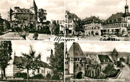 73080401 Mayen Genovevaburg Markt St Veith Kirche Brueckentor Muehlenturm Ringst - Mayen