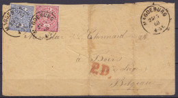 LSC (sans Texte) Affr. 3Gr Càd MAGDEBURG /25/5/ 1868 Pour BOIRS (près De Liège) - Griffe "P.D." (au Dos: Càd Amb. PRUSSE - Autres & Non Classés