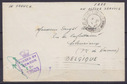 LSC (sans Texte) En Franchise Càd FIELD POST OFFICE 1616  /1 JU 1945 Pour SILENRIEUX - Man. "FREE ON ACTIVE SERVICE" - C - Weltkrieg 1939-45 (Briefe U. Dokumente)