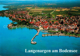 73077029 Langenargen Bodensee Fliegeraufnahme Hafen Landesteg Langenargen - Langenargen