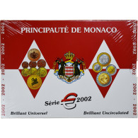Monaco, 1 Cent To 2 Euro, 2002, Monnaie De Paris, BU, FDC - Monaco