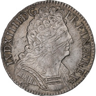 France, Louis XIV, 1/2 Ecu Aux Trois Couronnes, 1712, Paris, Argent, TTB - 1643-1715 Louis XIV The Great