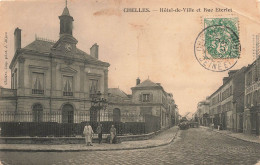 FRANCE - Chelles - Vue Sur L'Hôtel De Ville Et Rue Eterlet - Vue Sur Une Rue - Animé - Carte Postale Ancienne - Chelles