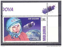 2001. Moldova, Space, Y. Gagarin, 1v, Mint/** - Moldawien (Moldau)