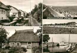 73073437 Zingst Ostseebad Urlauberdorf Reetdachhaus Strand Hafen Faehre Zingst O - Zingst