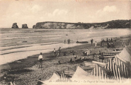 FRANCE - Hendaye - La Plage Et Les Deux Jumeaux - Carte Postale Ancienne - Hendaye